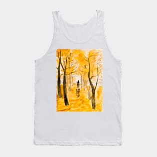 Couple on autumn alley Tank Top